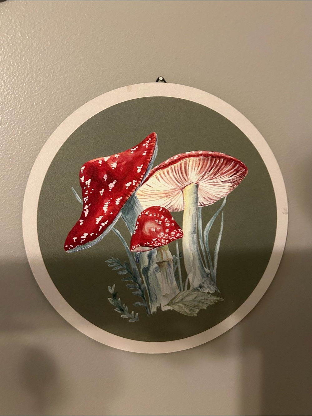 CIRCLE MUSHROOM WALL ART
